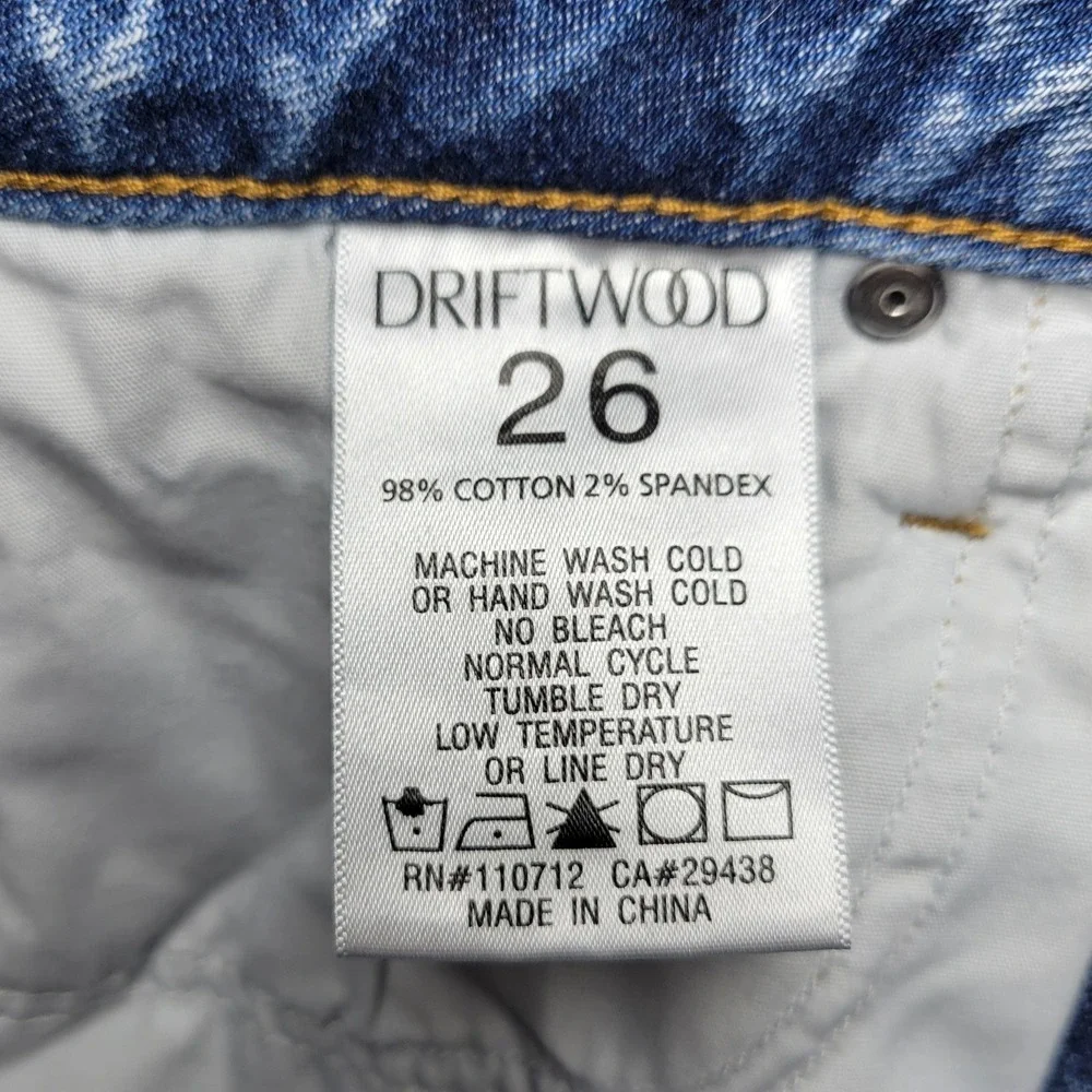 Driftwood Floral Embroidered Lace-Up Jeans Size 26 Y2K Boho Western Festival - Picture 6 of 8